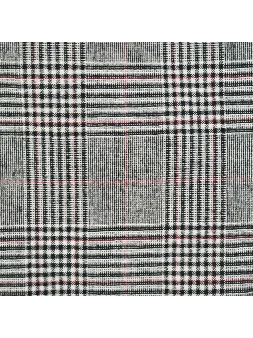 Banana Republic Plaid A-Line Skirt Sz 14 Side Button Wool Blend Black White Red - Picture 8 of 10